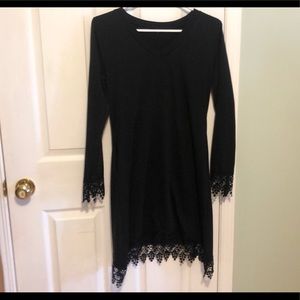 Closet clearout Black dress with lace detailing